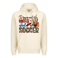 Tofu I Run On Coffee And Soccer Frappe Premium Hoodie - FaDigitalArtStudio