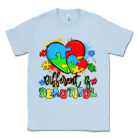 Dusty Blue different is beautiful Classic Tee - Artiststas