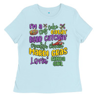 Baby Blue i'm a king cake eatin' mardi gras lovin' kinda gir Ladies Tee - MaliasSmallBusiness