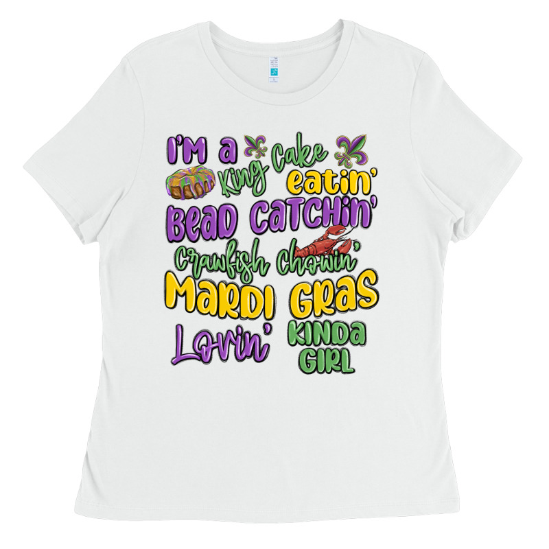 I'm A King Cake Eatin' Mardi Gras Lovin' Kinda Gir Ladies Tee by MaliasSmallBusiness | Teevron