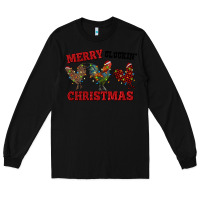 Black Merry Cluckin' Christmas Long Sleeve Tee - RanaPortraitStore