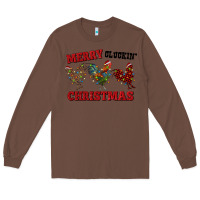 Chestnut Merry Cluckin' Christmas Long Sleeve Tee - RanaPortraitStore