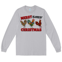 Moon Dust Merry Cluckin' Christmas Long Sleeve Tee - RanaPortraitStore