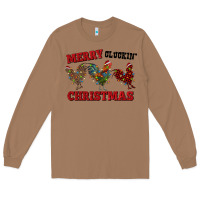 Toasted Coconut Merry Cluckin' Christmas Long Sleeve Tee - RanaPortraitStore