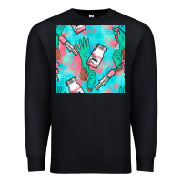 Black Nurse Gloves Seamless Pattern Premium Sweatshirt - BundleAndBundleShop