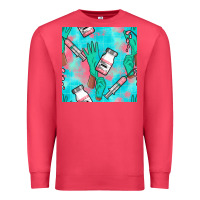 Cardinal Nurse Gloves Seamless Pattern Premium Sweatshirt - BundleAndBundleShop