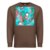 Chestnut Nurse Gloves Seamless Pattern Premium Sweatshirt - BundleAndBundleShop