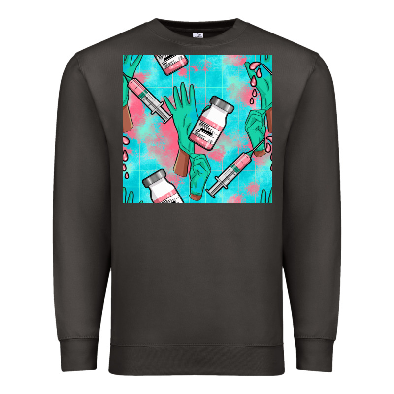 Nurse Gloves Seamless Pattern Premium Sweatshirt by BundleAndBundleShop | Teevron