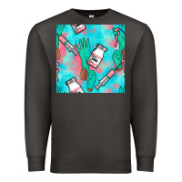 Smoke Nurse Gloves Seamless Pattern Premium Sweatshirt - BundleAndBundleShop