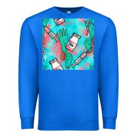 True Royal Nurse Gloves Seamless Pattern Premium Sweatshirt - BundleAndBundleShop