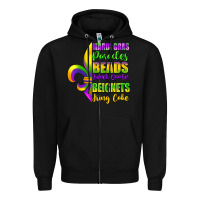 Black mardi gras parades beads Zipper Hoodie - FaDigitalArtStudio