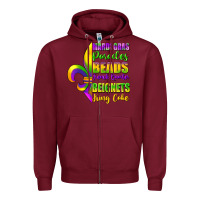 Burgundy mardi gras parades beads Zipper Hoodie - FaDigitalArtStudio