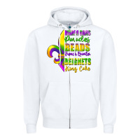 White mardi gras parades beads Zipper Hoodie - FaDigitalArtStudio