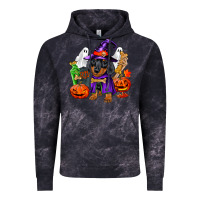 Cloud Black Halloween dachshund puppy dog Vintage Hoodie - RanaPortraitStore