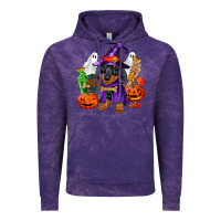 Cloud Purple Halloween dachshund puppy dog Vintage Hoodie - RanaPortraitStore