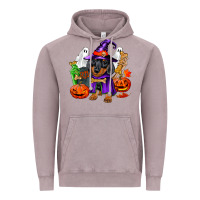 Vintage Zinc Halloween dachshund puppy dog Vintage Hoodie - RanaPortraitStore
