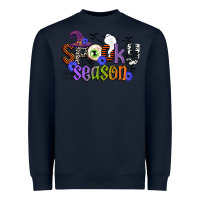 Navy spooky season Heavyweight Sweatshirt - CowGirlArtShop
