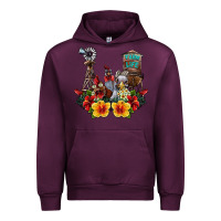 Mauve Wine farm life chicken Urban Hoodie - SublimationCraftShop
