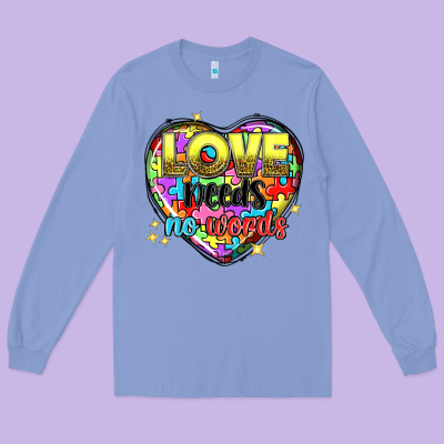 Love Needs No Words Long Sleeve Tee Designed By Nancycooperartshop