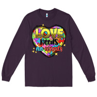 Plum love needs no words Long Sleeve Tee - NancyCooperArtShop