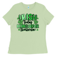 Matcha irish today hungover tomorrow Ladies Tee - MaliasSmallBusiness