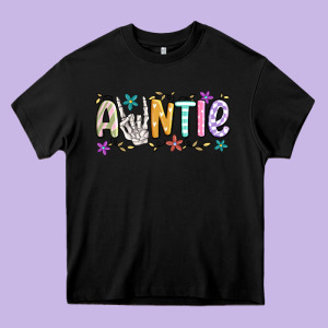 Auntie Heavy Core Tee Designed By Maliassmallbusiness