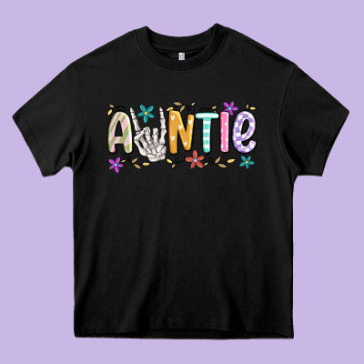 Auntie Heavy Core Tee Designed By Maliassmallbusiness