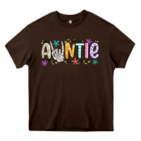 Chocolate Brown auntie Heavy Core Tee - MaliasSmallBusiness