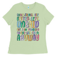 Matcha some things are better left unsaid but i'm probabl Ladies Tee - MaliasSmallBusiness
