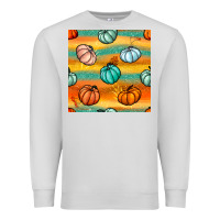Dove Grey Pumpkin And Glitter Seamless Pattern Premium Sweatshirt - BundleAndBundleShop