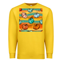 Lemon Pumpkin And Glitter Seamless Pattern Premium Sweatshirt - BundleAndBundleShop