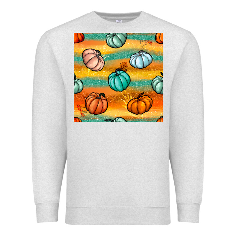 Pumpkin And Glitter Seamless Pattern Premium Sweatshirt by BundleAndBundleShop | Teevron