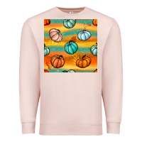 Pale Pink Pumpkin And Glitter Seamless Pattern Premium Sweatshirt - BundleAndBundleShop