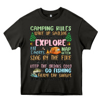 Asphalt camping rules Heavy Core Tee - MaliasSmallBusiness