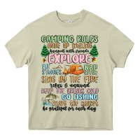 Mossy camping rules Heavy Core Tee - MaliasSmallBusiness