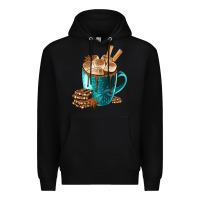 Black Chocolate And Coffee Premium Hoodie - FaDigitalArtStudio