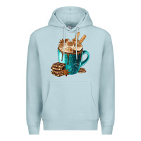 Blue Mist Chocolate And Coffee Premium Hoodie - FaDigitalArtStudio