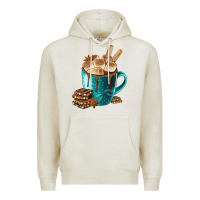 Oatmeal Heather Chocolate And Coffee Premium Hoodie - FaDigitalArtStudio