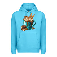 Ocean Blue Chocolate And Coffee Premium Hoodie - FaDigitalArtStudio