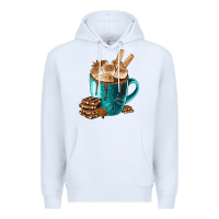 White Chocolate And Coffee Premium Hoodie - FaDigitalArtStudio