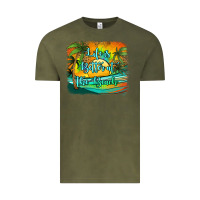 Vintage Olive life is better at the beach Vintage Tee - Jasminsmagicworld