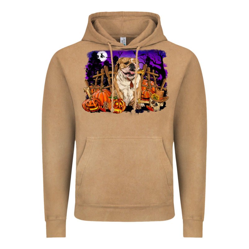 Halloween English Bulldog Vintage Hoodie by RanaPortraitStore | Teevron