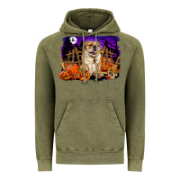 Vintage Olive Halloween english bulldog Vintage Hoodie - RanaPortraitStore
