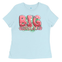 Baby Blue big sister Ladies Tee - MaliasSmallBusiness