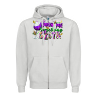Dove Grey Pour me something sista Zipper Hoodie - FaDigitalArtStudio