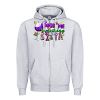 Heather Grey Pour me something sista Zipper Hoodie - FaDigitalArtStudio
