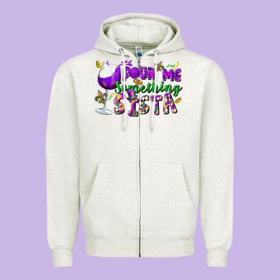 Pour Me Something Sista Zipper Hoodie Designed By Fadigitalartstudio
