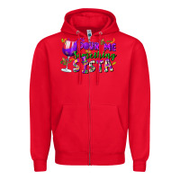 Red Pour me something sista Zipper Hoodie - FaDigitalArtStudio