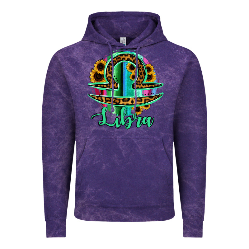 Libra Zodiac Sign Sunflower Leopard Serape Vintage Hoodie by RanaPortraitStore | Teevron