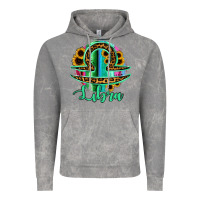 Cloud Rock Libra Zodiac Sign Sunflower Leopard Serape Vintage Hoodie - RanaPortraitStore